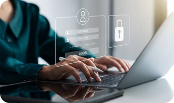 Penetration Testing professional cyber security expert working on a laptop