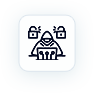 Cyber security protection against hackers icon