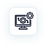 Cyber security systems control box icon
