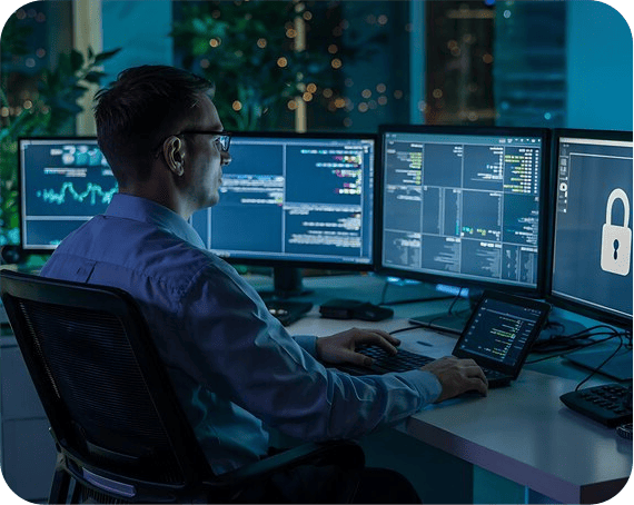 Secured Access Service Edge Expert working on dashboard